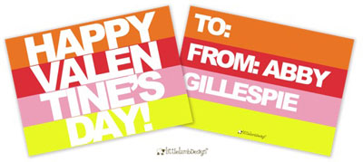Valentine's Day Exchange Cards by Little Lamb Designs (Bold stripes) Valentine's Day Exchange Cards by Little Lamb Designs (Bold stripes)